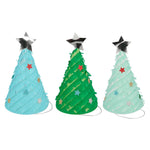 Fringed Christmas Tree Party Hats (x6)