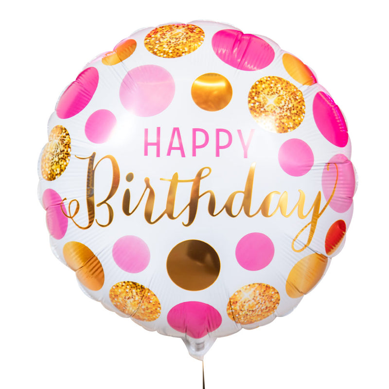 Deluxe Personalised Balloon Bunch - 60th Birthday Pink