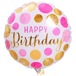 Deluxe Personalised Balloon Bunch - 30th Birthday Gold & Pink