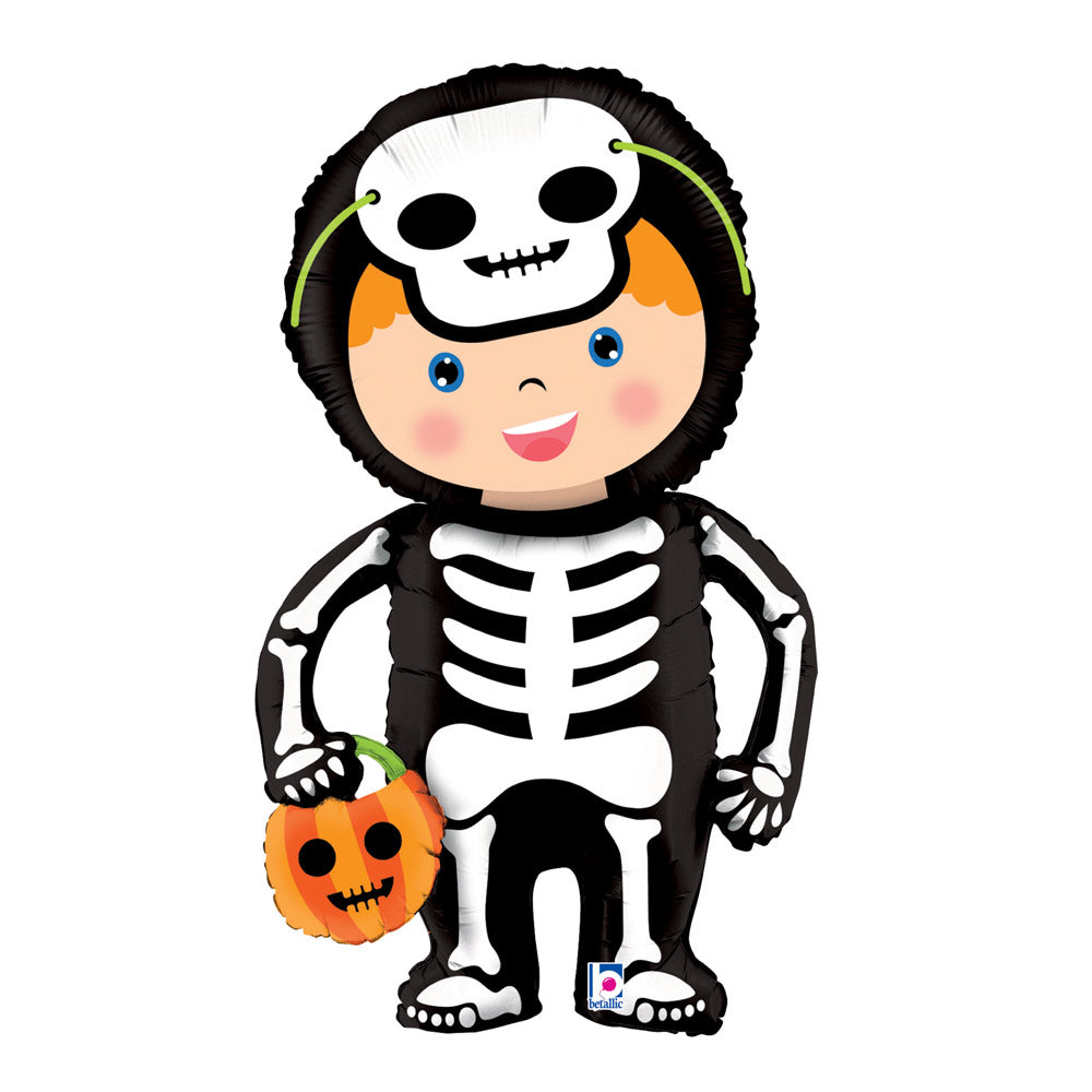 Skeleton Foil Balloon (1m) Halloween 2024