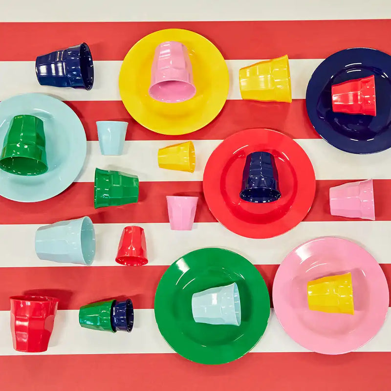 Assorted Colors Melamine Plates (x6) Summer