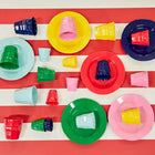 Assorted Colors Melamine Plates (x6)