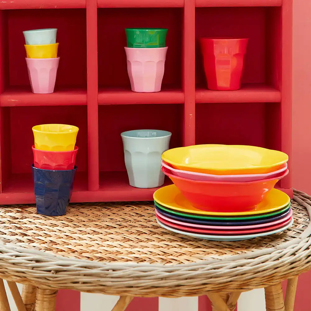 Assorted Colors Melamine Plates (x6) Summer