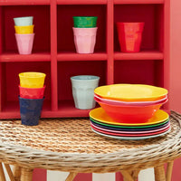 Assorted Colors Melamine Plates (x6) Summer