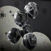 Black Webbed Latex Balloons (x5) Halloween 2023