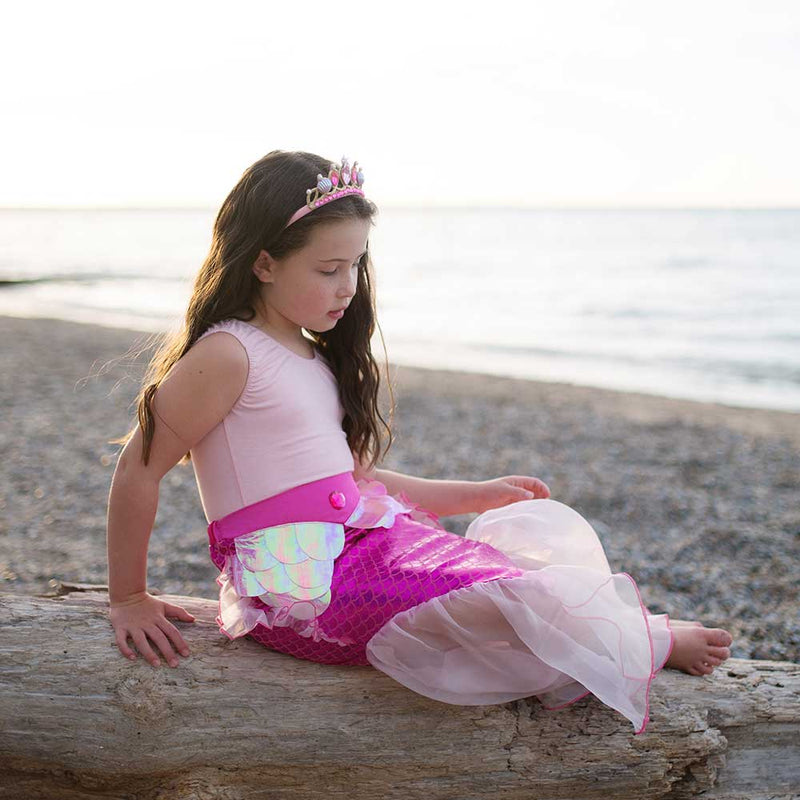 Kids Mermaid Glimmer Skirt Set - Pink