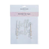 Hello Baby Silver Glitter Cake Topper Baby Shower