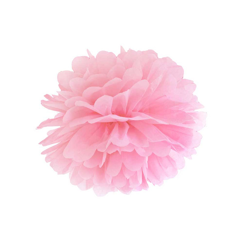 Paper Pom Pom Decoration (35cm) - Light Pink