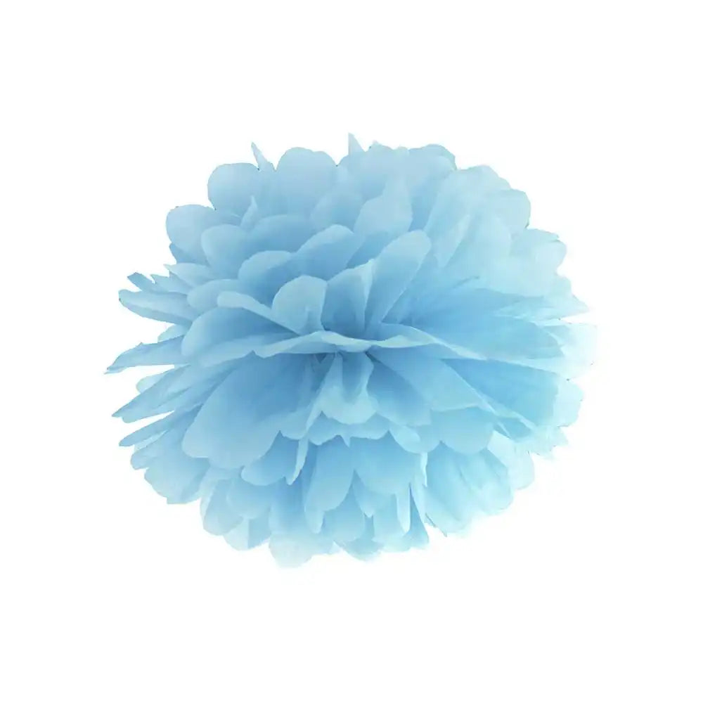 Paper Pom Pom Decoration (35cm) - Pale Blue General Party