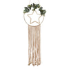 Wooden Hoop & Star Wreath with Macrame Hanging Detail Christmas 2024