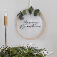 Merry Christmas Wooden Wreath Christmas 2024