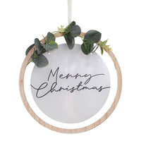 Merry Christmas Wooden Wreath Christmas 2024