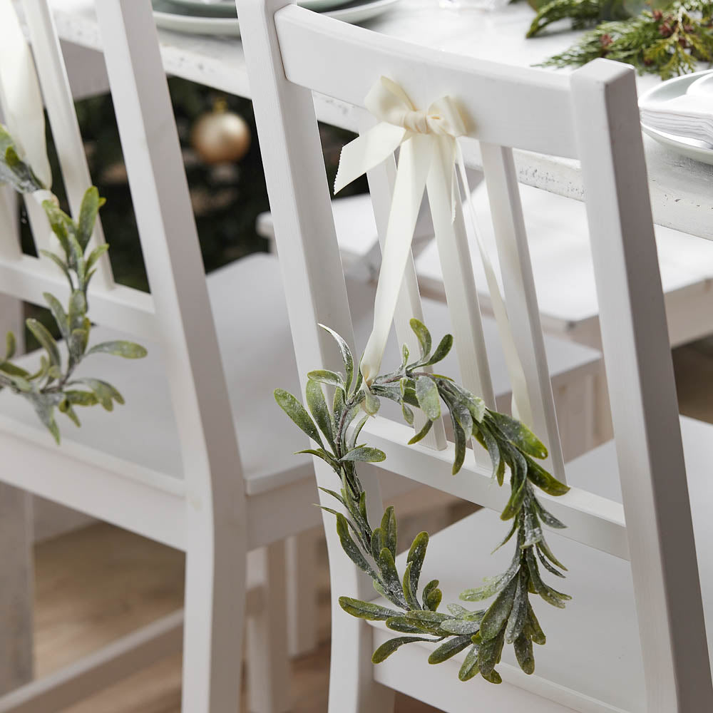Mistletoe Foliage Chair Decoration Christmas 2024