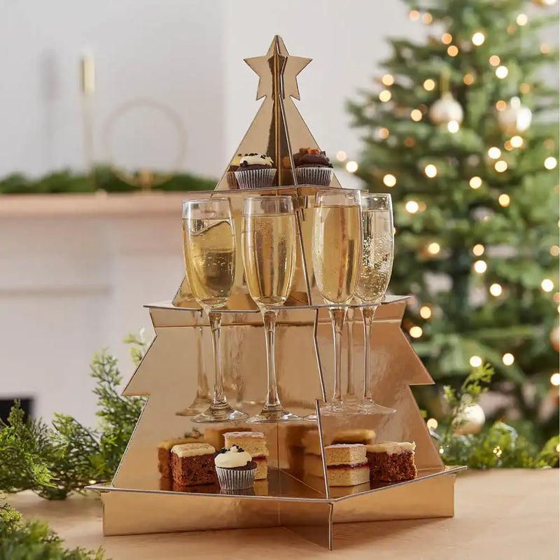 3D Tree Shaped Treat Stand Christmas 2024