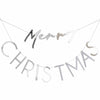 Silver Acrylic Merry Christmas Bunting Christmas 2024