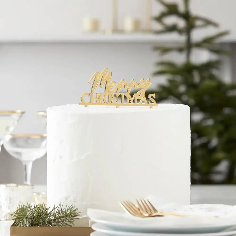 Merry Christmas Acrylic Cake Topper Christmas 2024