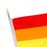 Rainbow Hand Flag with Wooden Stick