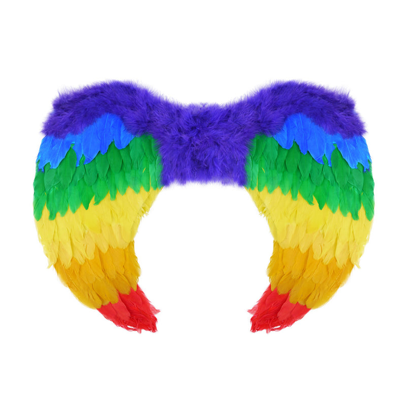 Rainbow Faux Feather Adult Wings