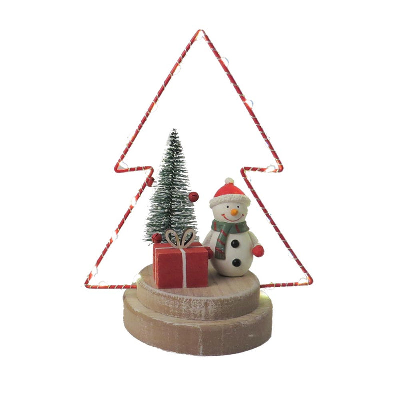 Snowman LED Tree Scene Decoration Christmas 2024