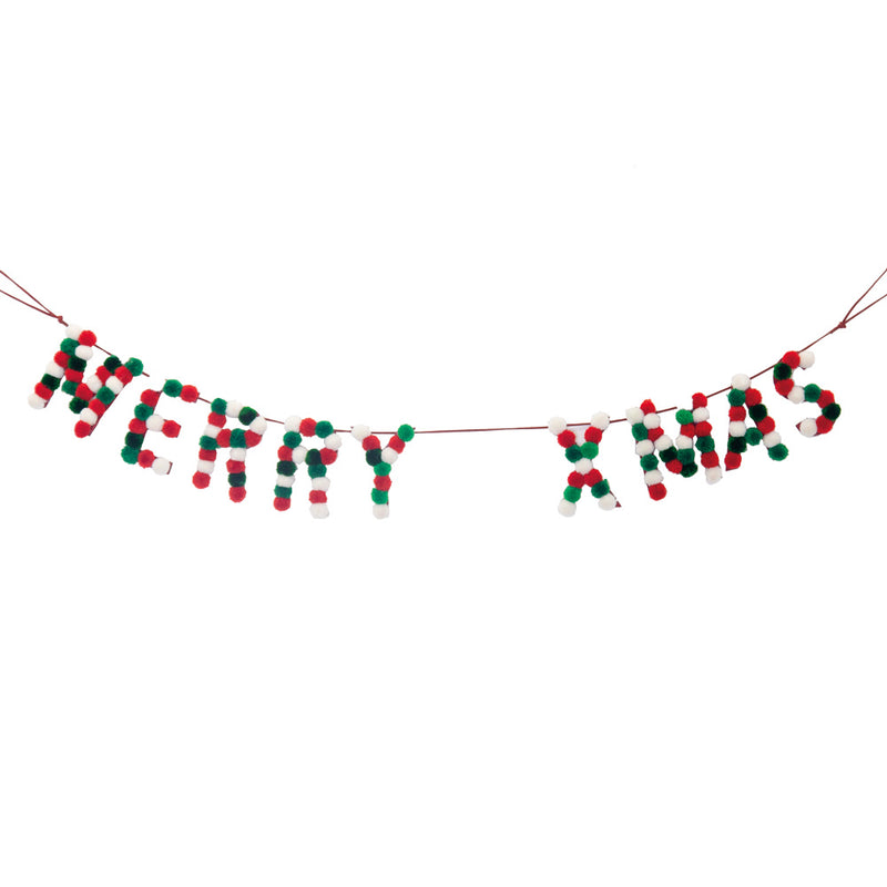 Pom Pom Christmas Garland Christmas 2024