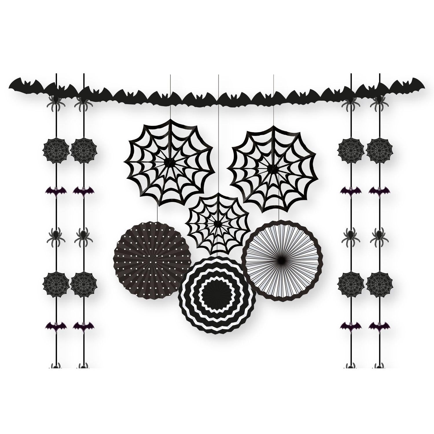 Black and White Halloween Decorations Kit | Decorations | Party Pieces