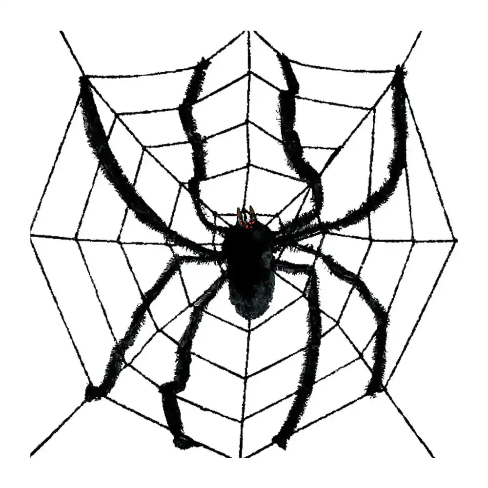 Large Spider in Web Halloween 2024