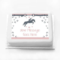 Personalised Photo Cake - Horse Riding Message Only Personalised Cake