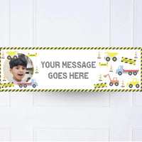 Construction Personalised Party Banner Yes Personalised Banner