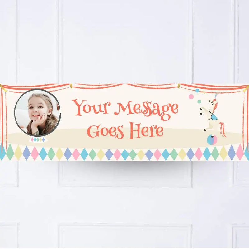 Circus Stallion Personalised Party Banner Personalised Banner