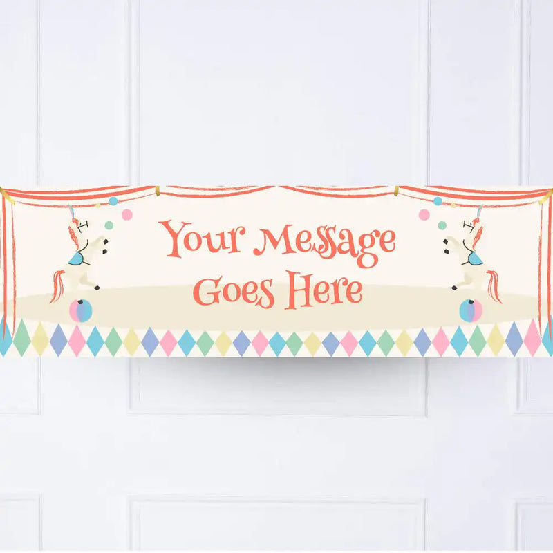 Circus Stallion Personalised Party Banner Personalised Banner