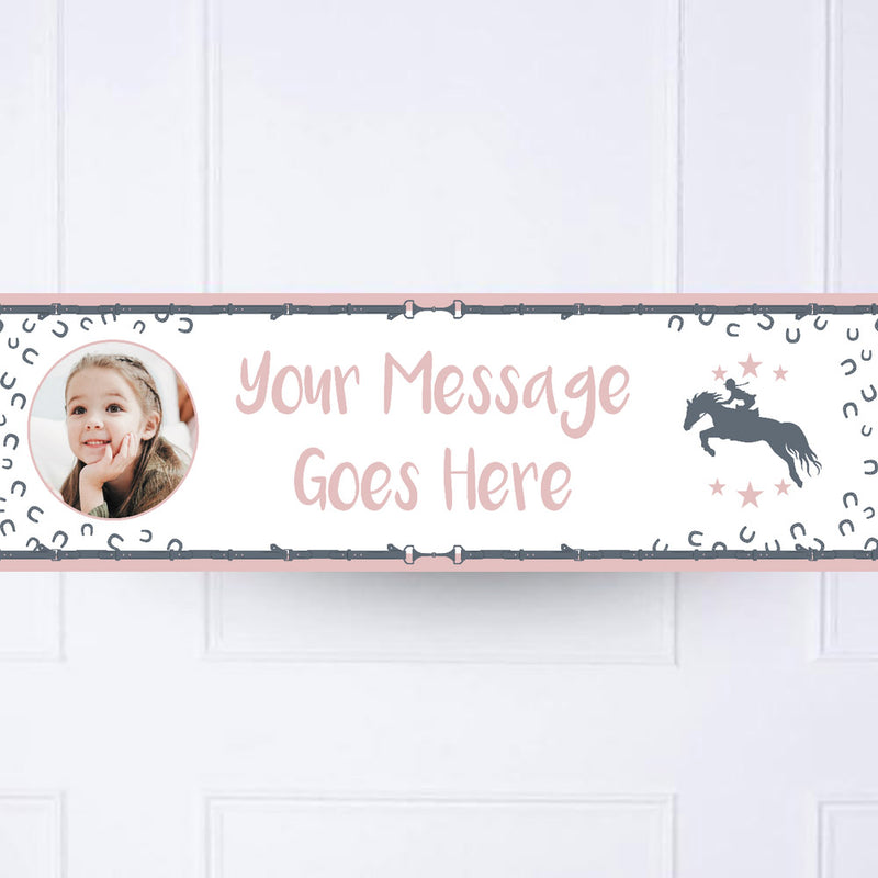 Horse Riding Personalised Party Banner