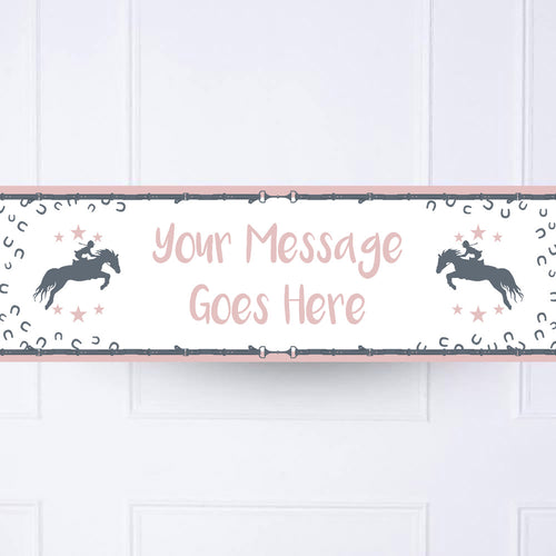 Horse Riding Personalised Party Banner