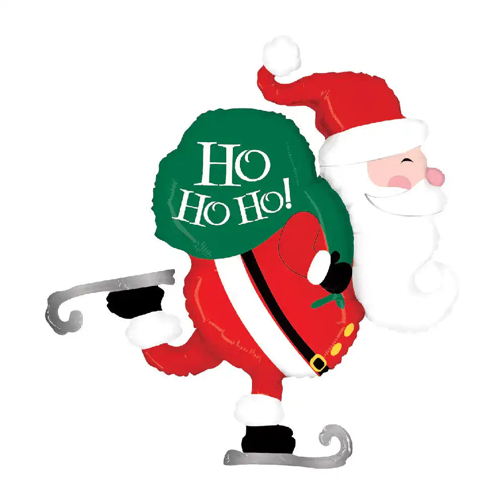 Skating Santa Balloon Christmas 2024