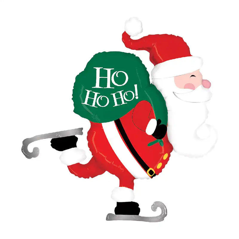 Skating Santa Balloon Christmas 2024