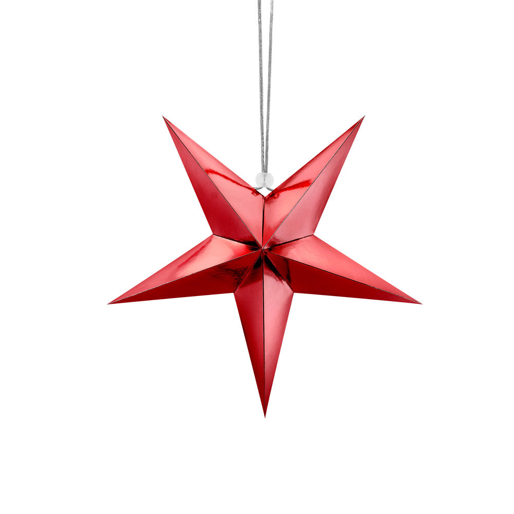 Red Paper Star Decoration (30cm) Christmas 2024