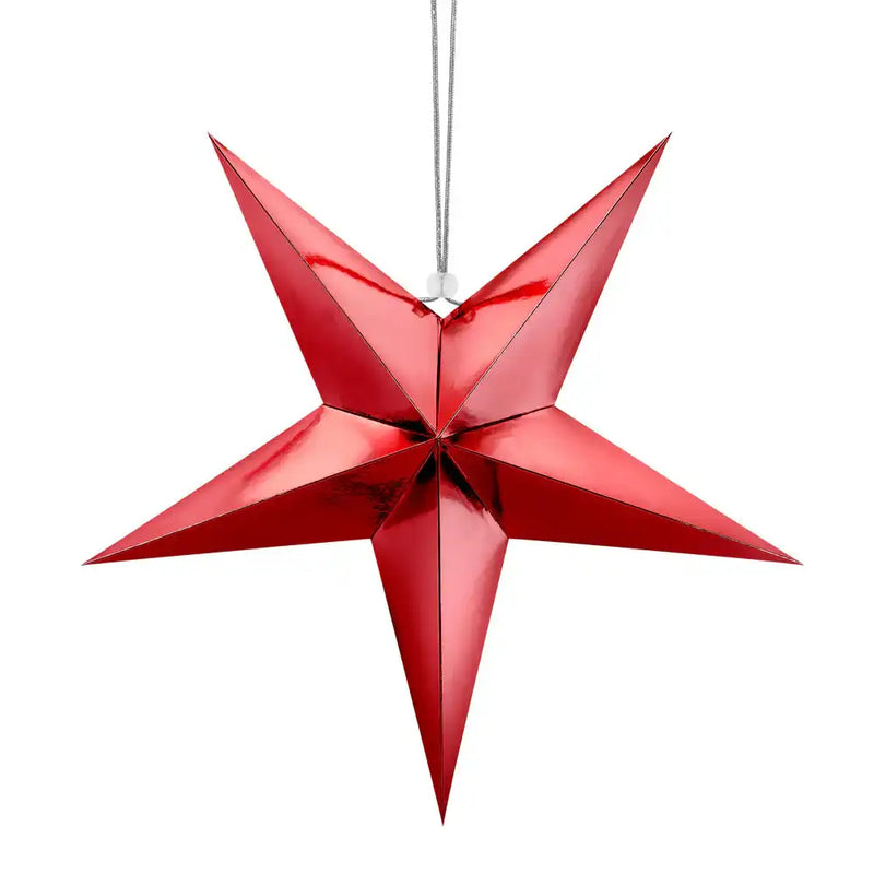 Red Paper Star Decoration (45cm) Christmas 2024