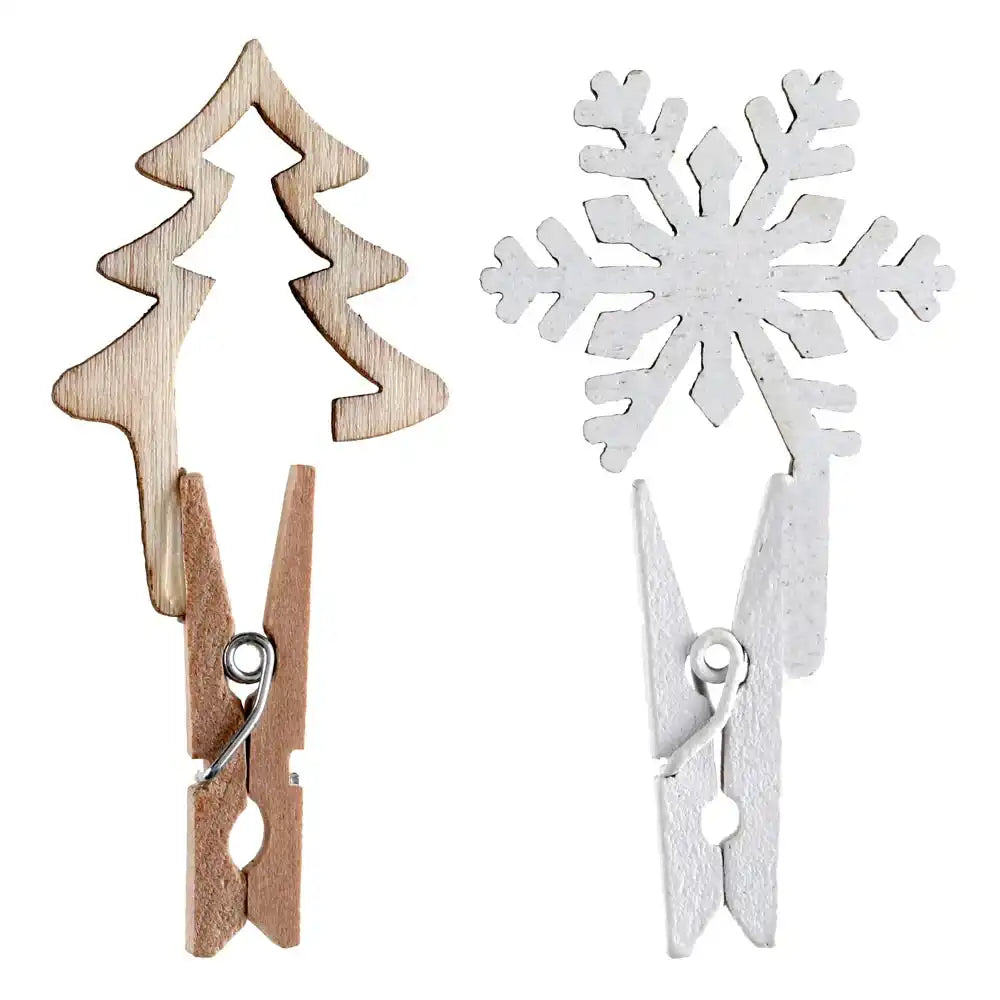 Star & Snowflake on Peg Christmas 2024