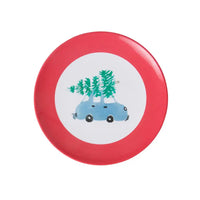 Christmas Print Melamine Dessert Plate Christmas 2024