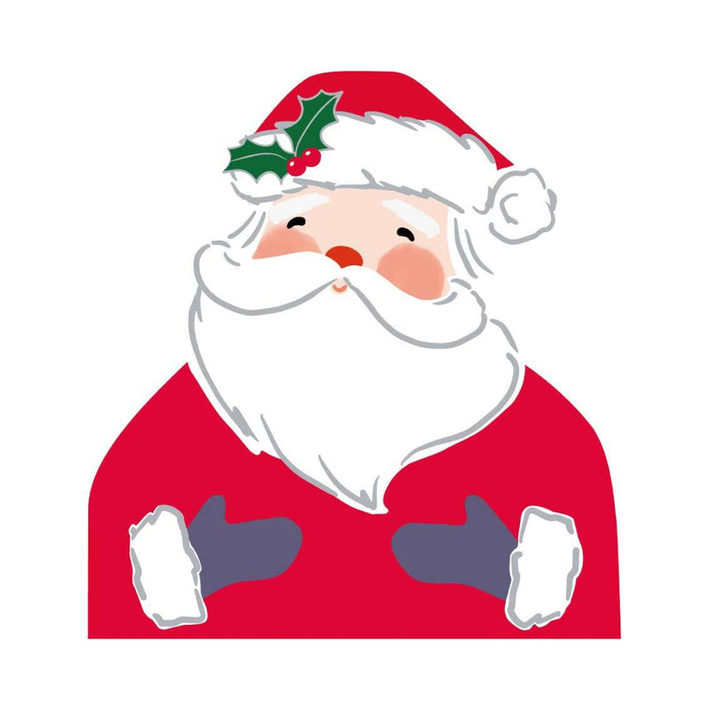 Santa Shaped Napkin With Colour In Place Cards (x16)