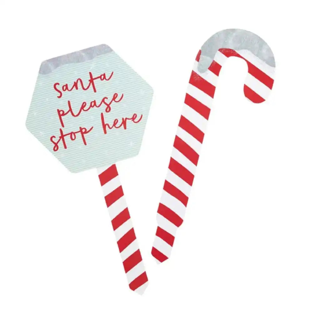 Candy Cane Garden Signs Christmas 2024