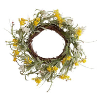 Yellow Flower Foliage Wreath General Party