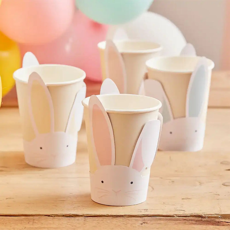 Pop Out Bunny Paper Party Cups (x8) Easter