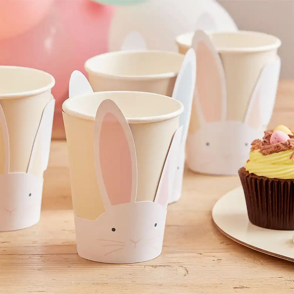 Pop Out Bunny Paper Party Cups (x8) Easter