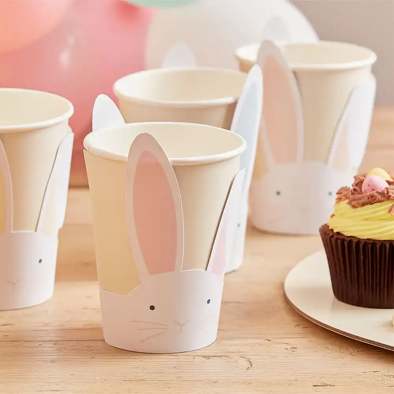 Pop Out Bunny Paper Party Cups (x8) Easter