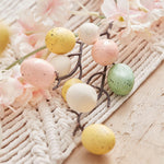 Multi-coloured Easter Egg Stem Decoration (x5)