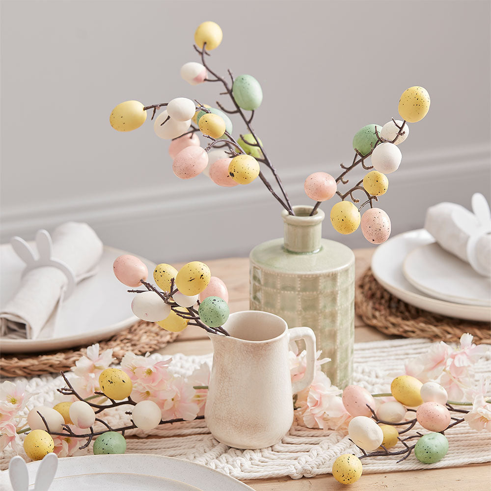 Multi-coloured Easter Egg Stem Decoration (x5) Easter
