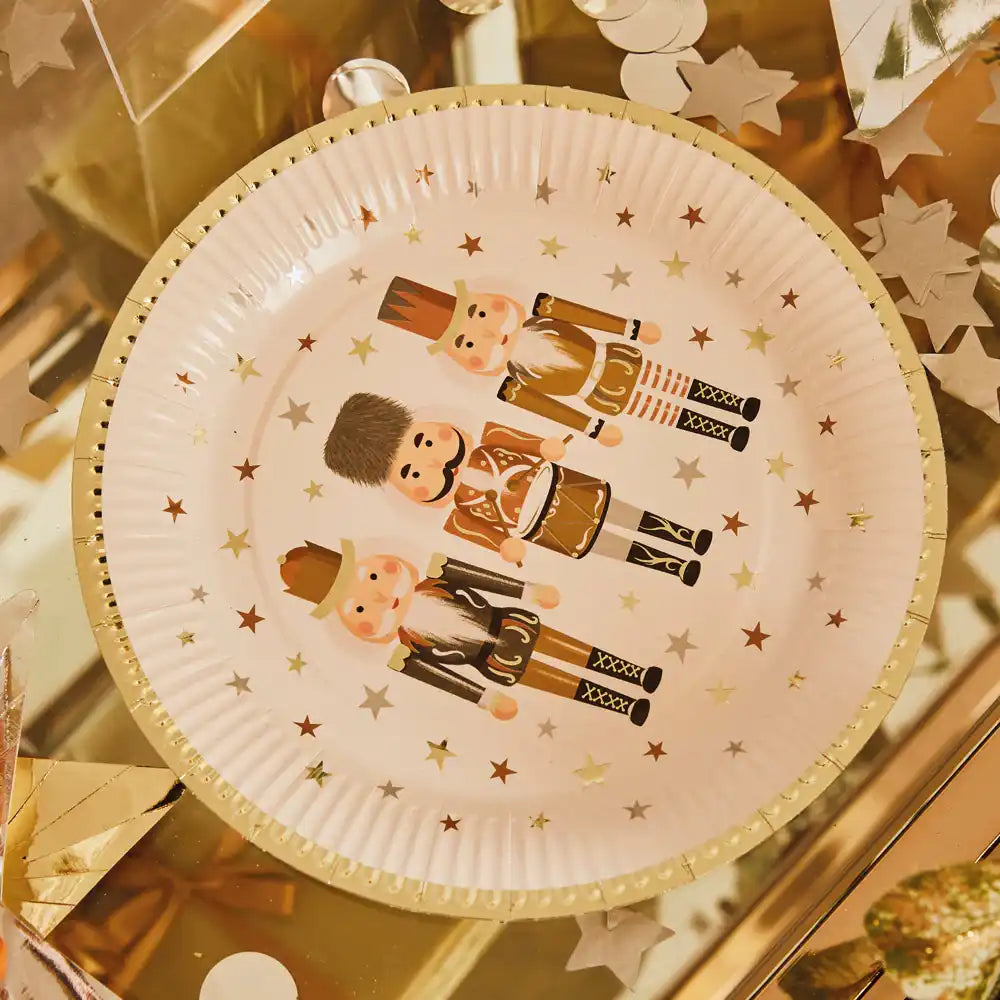 Metallic Nutcracker - Paper Party Plates (x8) Own Brand