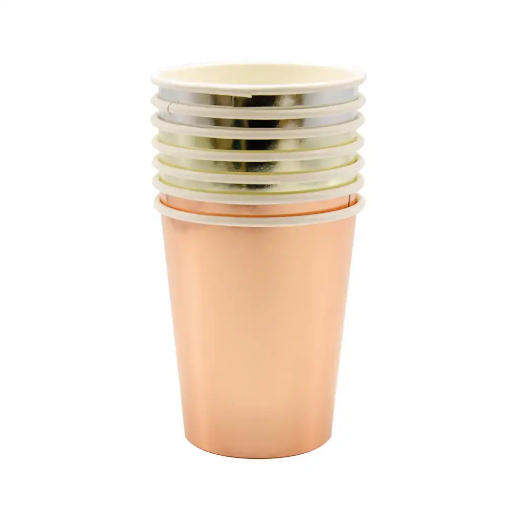 Assorted Metallics - Paper Party Cups (x8) Own Brand