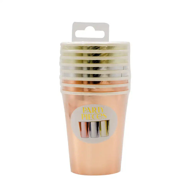 Assorted Metallics - Paper Party Cups (x8) Own Brand