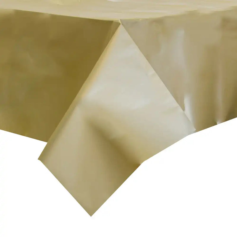 Gold Paper Table Cover Own Brand